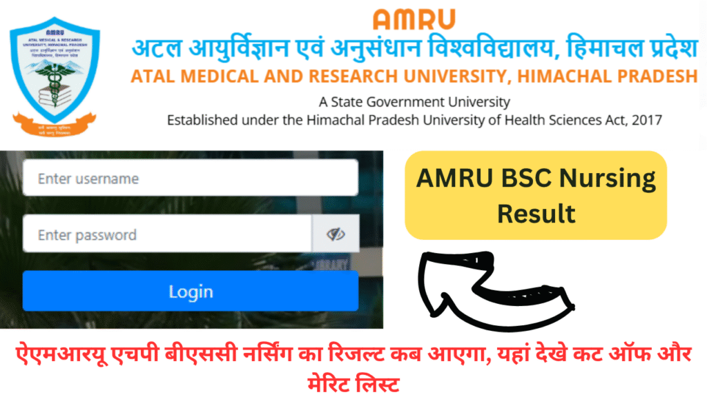 AMRU BSC Nursing Result 2025