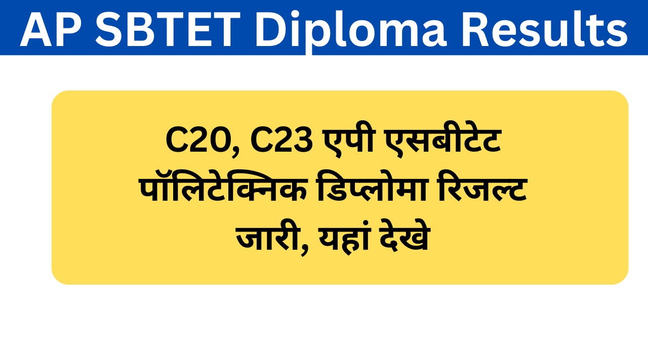 AP SBTET Diploma Results 2025