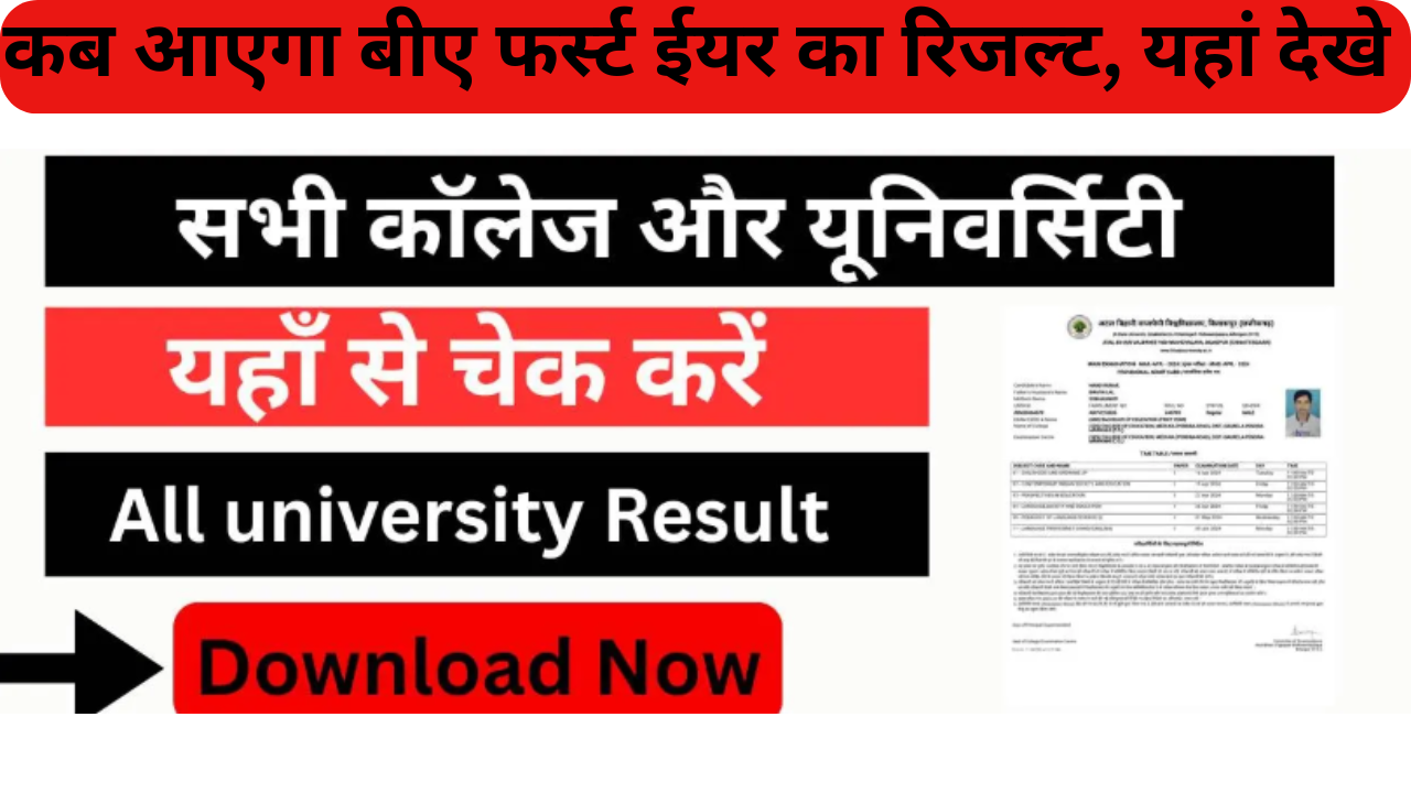 BA 1st Year Result 2025 Kab Aayega