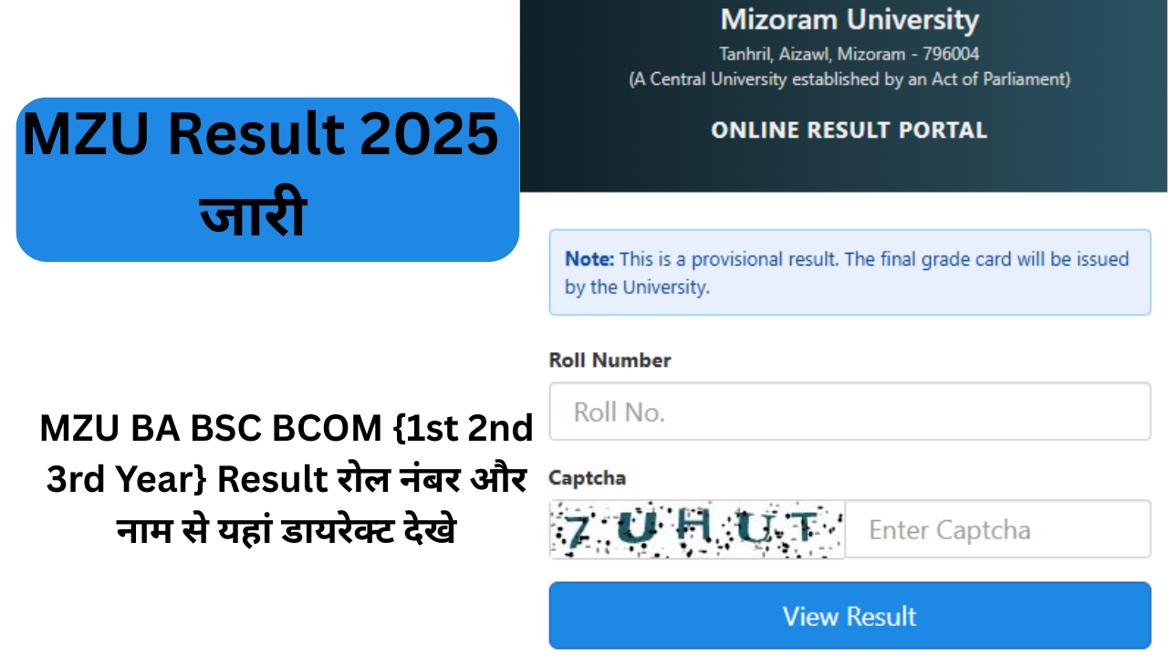 MZU Result 2025