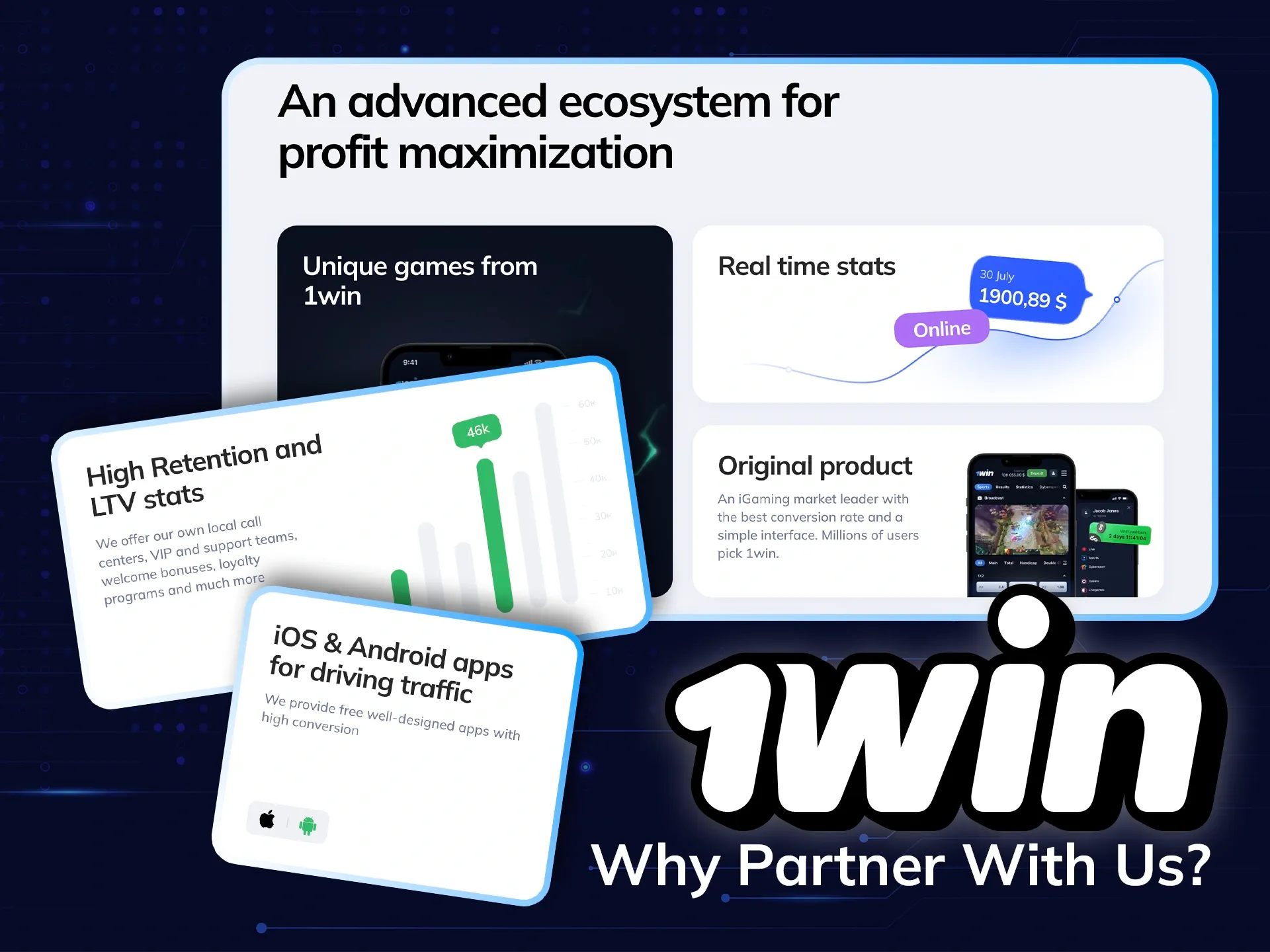 Check out the reasons why you should partner with 1win.