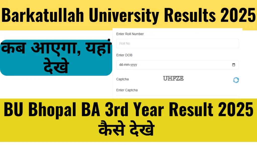 Barkatullah University BA 3rd Year Result 2025