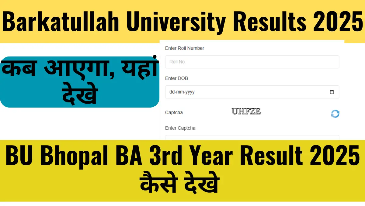 Barkatullah University BA 3rd Year Result 2025