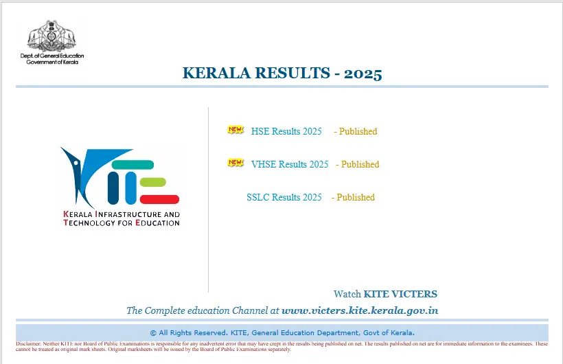 Kerala Plus Two Say Exam Result 2025 School Wise Pdf