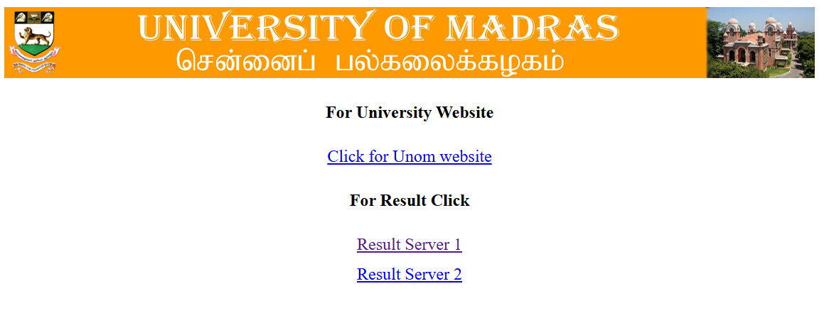 egovernance.unom.ac.in Results 2025